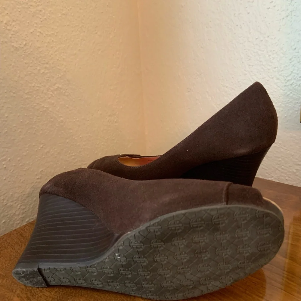 Lilly Pulitzer Brown Peep-Toe Wedges - Picture 7 of 7